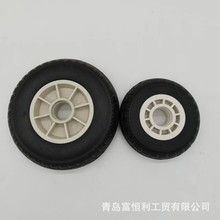 6寸重型实心橡胶轮pp塑料轮辐8寸胶粉轮手推车轮胎实心免充气