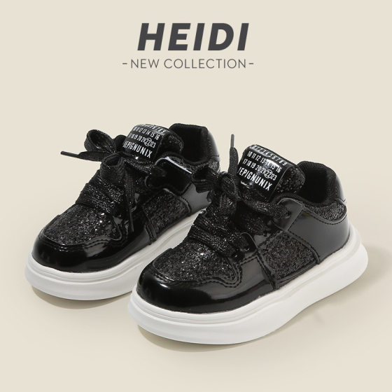 Children's sneaker 2025 Spring and Autumn New Girls' Casual Shoes Sequin Trendy Boys' Board Shoes Soft Bottom Baby Shoes