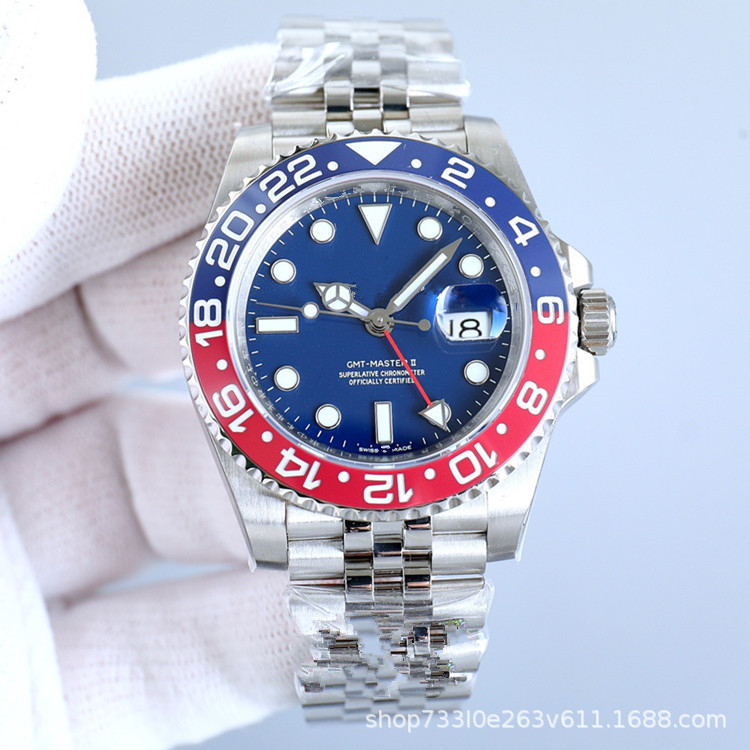 Gmt Dual Time Greenwich Automatic Winding Fully Automatic Mechanical Watch Coke Ring Sprite Ring Danny Lu Watch