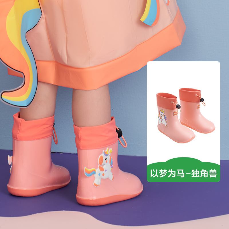 KK Árbol Botas de lluvia para niños Botas de lluvia Bebé Niños Niñas Zapatos de agua para niños impermeables antideslizantes ligeros verano lindo