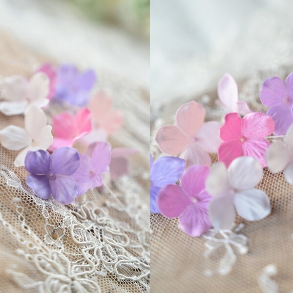 B6 ホットフラワー造花サテン立体プリーツフラワーアクセサリー DIY 手作りベビー服花材アジサイの花びら|undefined
