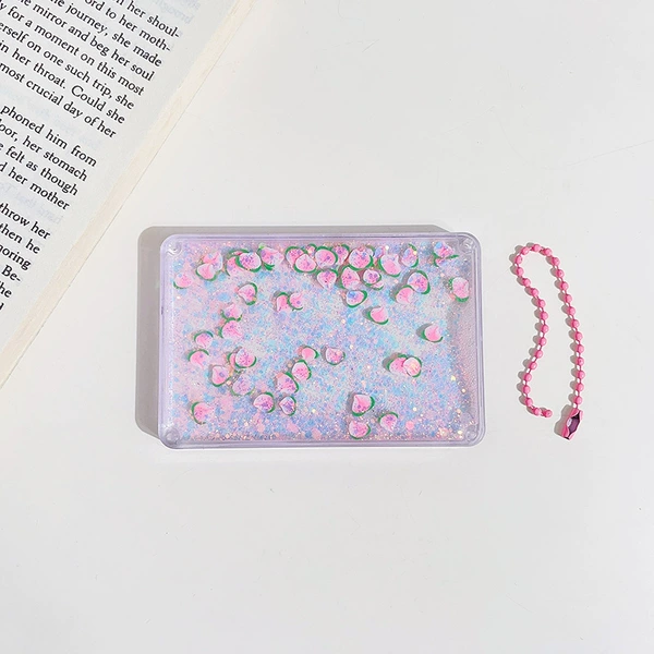Pink peach flowing sand brick+chain random chain