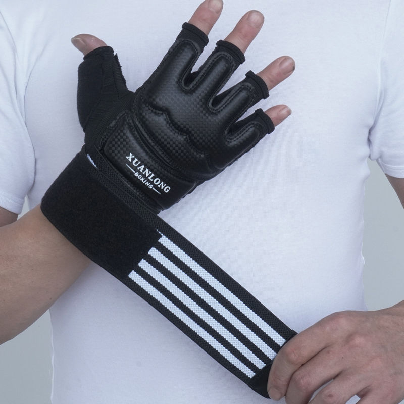 Mma Sanda Boxing Gloves for Women and Men Ufc Kidsren's Training Adult Sandbag Special Professional Half-Finger Gloves