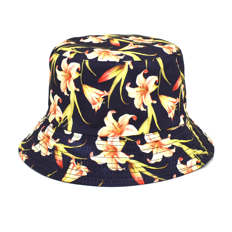 Unisex Basic Flower Wide Eaves Bucket Hat display picture 3