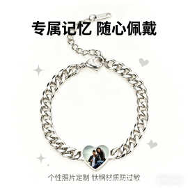 亚马逊热销不锈钢古巴链轻奢时尚个性高级感简约手饰图片定 制