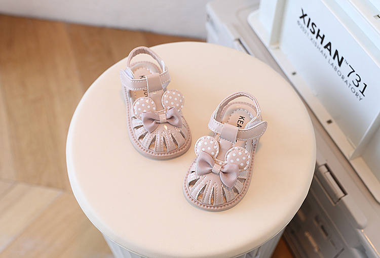 Mädchen Sommer 1-2 Jahre altes kleines Mädchen Baby Prinzessin Kleinkind weiche Sohle Wanderschuhe Baotou Sandalen_voghion.com