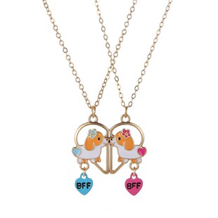 Cross-border BFF good friend love alloy magnetic children's necklace cute Corgi dog dopamine necklace
