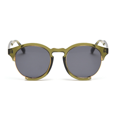 7109 New Korean style small fresh polarized sunglasses for women with concave shape sunglasses ins Internet celebrity retro round