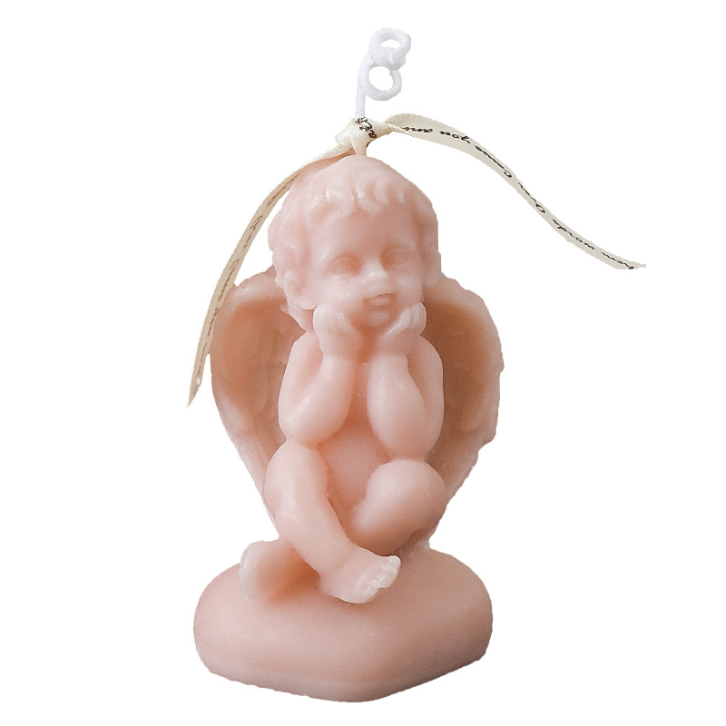 Vela de aromaterapia Little Angel Regalos de cumpleaños personalizados Adornos de mesa hechos a mano Vela de fragancia de cera de soja