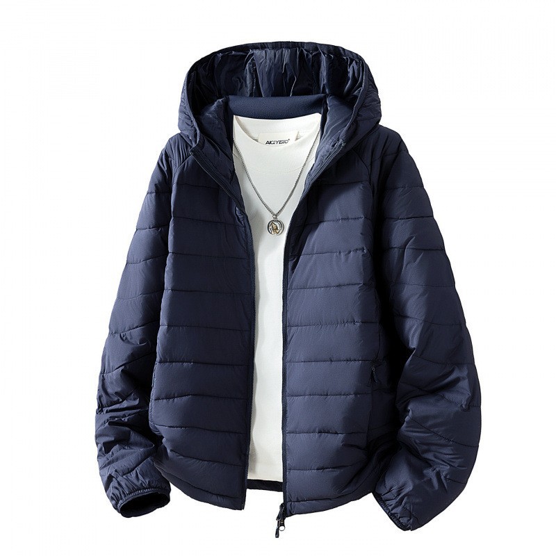 Cross-border group purchase lightweight hooded cotton jacket for autumn and winter outdoor warmth, unisex short sports cotton coat