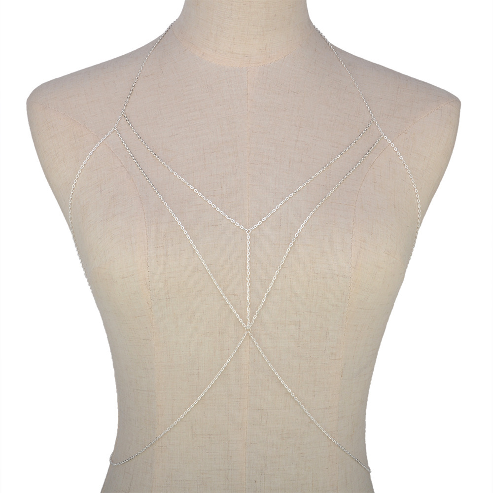 Collar de cadena de oro cadena Cuerpo europeo y americano Comercio exterior transfronterizo joyería suministro cadena de oro Bodychain