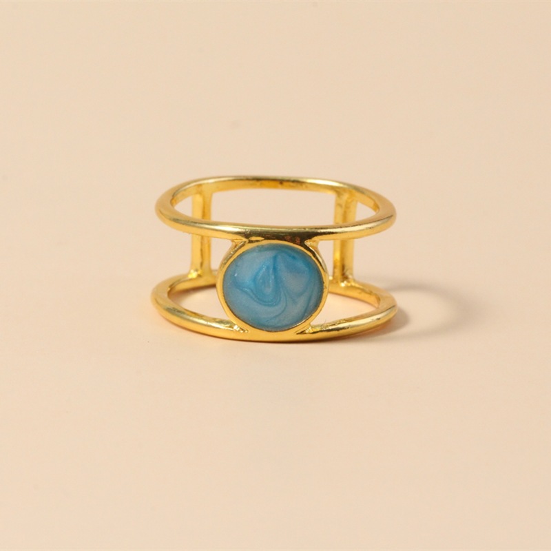 Fashion Inlaid Turquoise Ring display picture 3