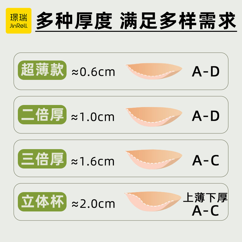 工場直送の粘着式小胸拡大ソリッドカラー厚手プッシュアップ胸パッチシリコンブラジャー目に見えないシームレスな胸の整形|undefined
