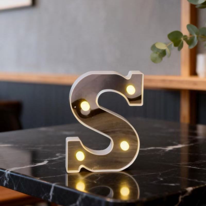 Lámpara LED Decorativa de Letras y Números de Plástico para Fiestas, Cumpleaños y Eventos image 64