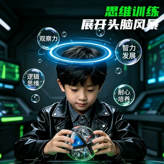 跨境3D绳结魔方益智魔方儿童逻辑思维训练解压智力开发减压玩具