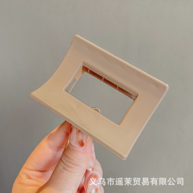 咖色磨砂抓夹女2025年新款发夹后脑勺大号发量多鲨鱼夹子发卡头饰|undefined