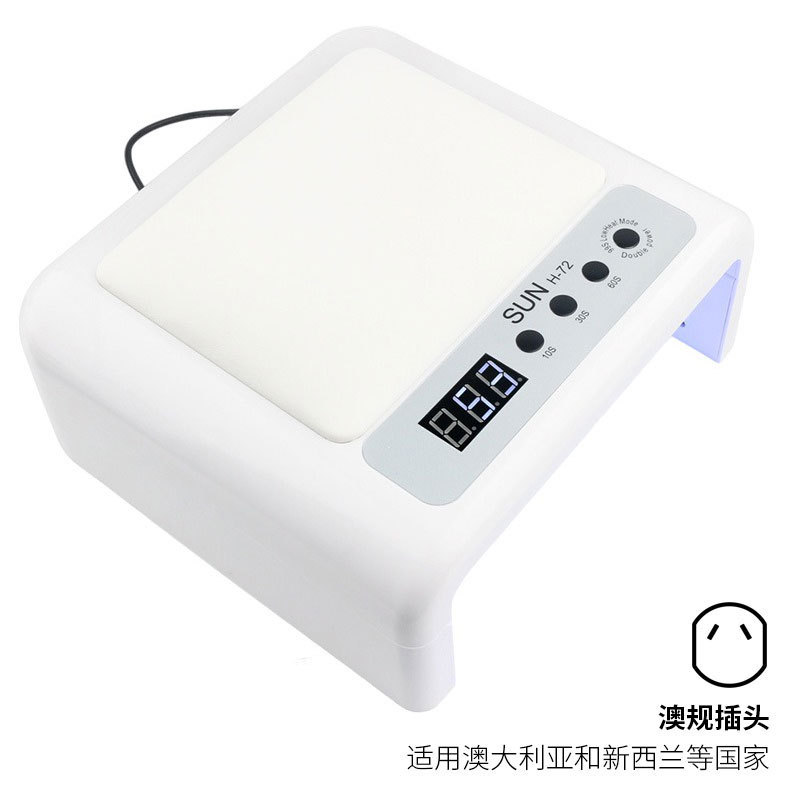 Lámpara de manicuras plegable manicuras tienda con almohada de mano manicuras asador 72 lámparas de lámpara de esmalte de manicuras dos manos luz de terapia transfronteriza