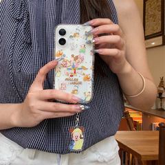 漫画グリッターライディングミッキーとミニー iPhone16 Apple 15ProMax/14/13 携帯電話ケース新モデル