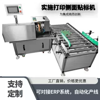 在线实时打印侧面贴标机条形码二维码打印纸箱纸盒不干胶贴标机