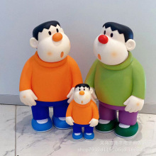 歪头胖虎大手办潮玩桌面小摆件玩偶玩具生日礼物哆啦A梦动漫手办