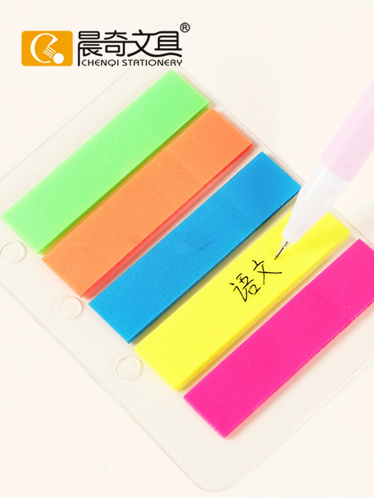 Stationery, fluorescence note, book with stickers, fresh sticker, 5 colors, classification