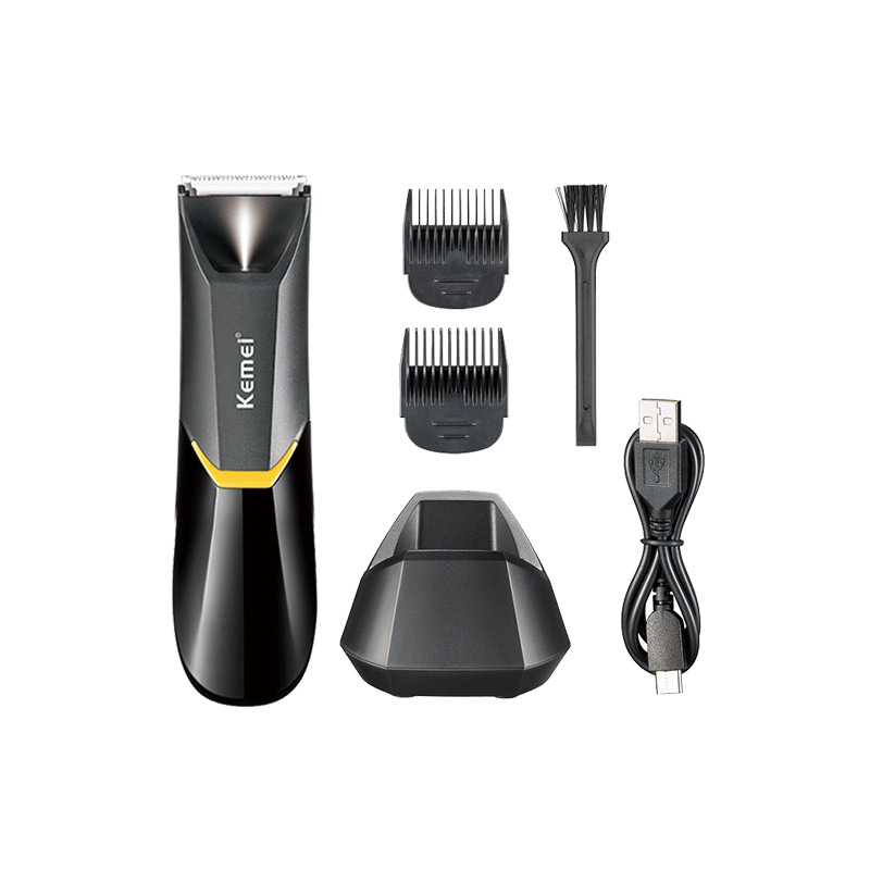 Kemei KM-3208 removedor de pelo de los hombres de todo el cuerpo de afeitar USB lavado de cuerpo completo corte de pelo de la axila parte privada máquina de afeitar image 6