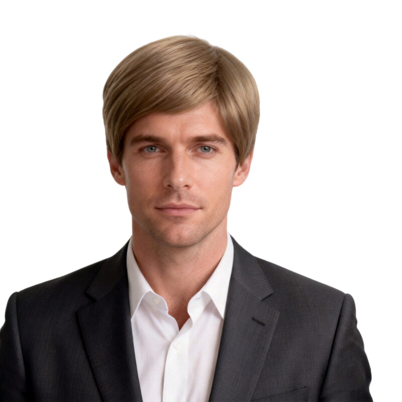 Cross-Border European and American Partial Blonde Foreigner Wig Cos Wig Non-Mainstream Wig Headgear Men's Blonde Hair Cover