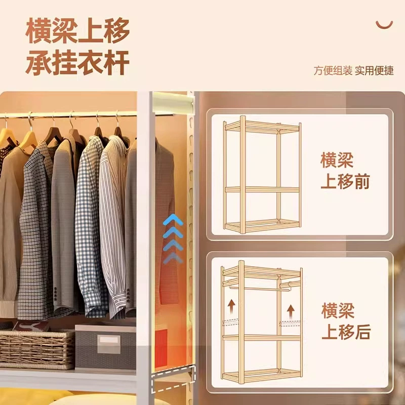 Wardrobe Closet Wardrobe Shelf Rack Freestanding Home from Yomiego