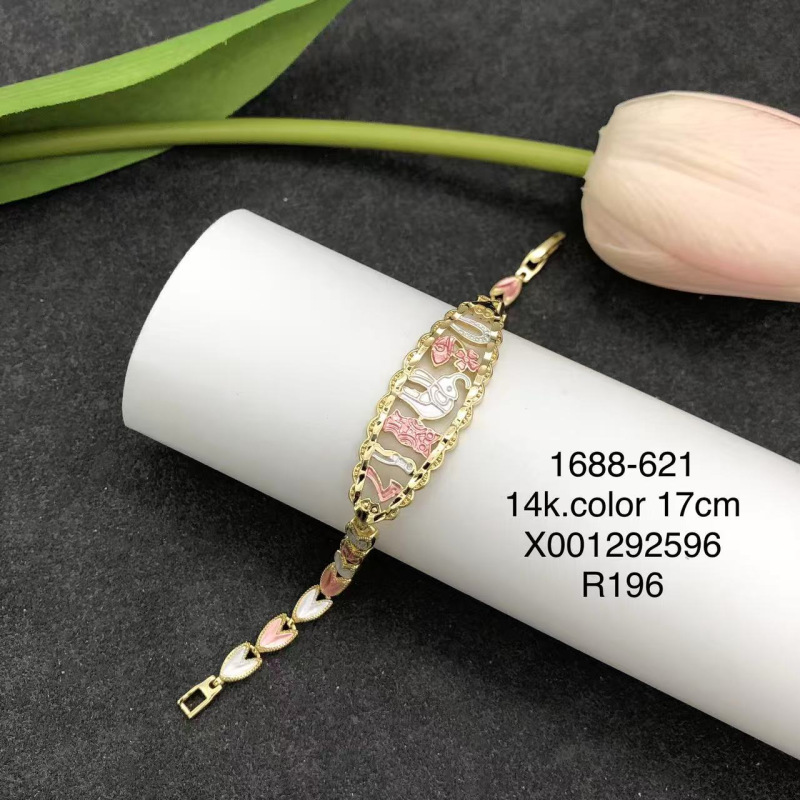 Xuping Europa y los Estados Unidos transfronterizos amor pulsera aleación de cobre chapado 14k personalidad fría viento nicho temperamento joyería al por mayor