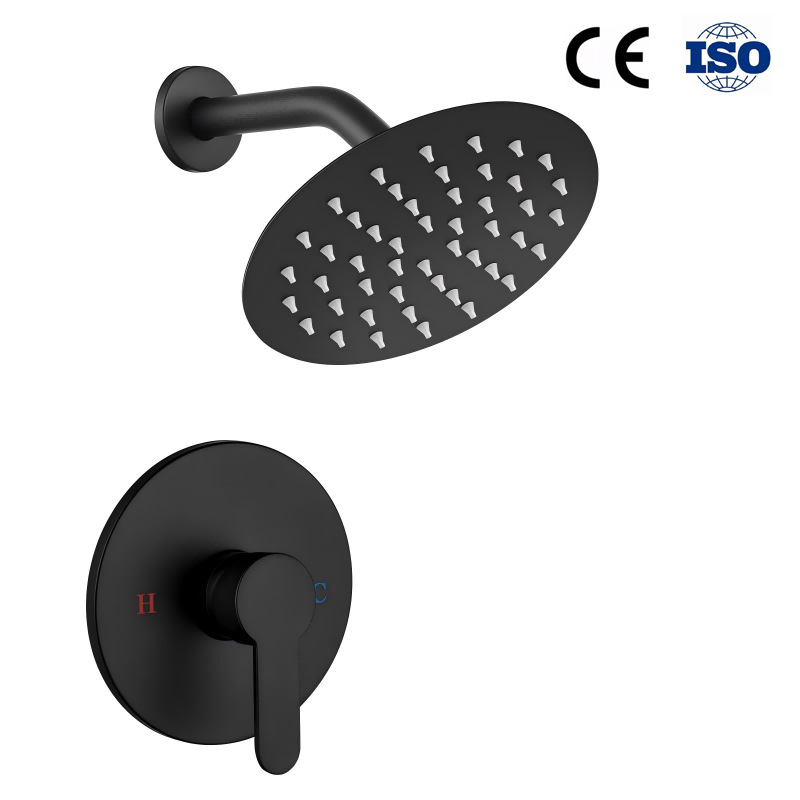 Cross-border concealed shower suit household bathroom embedded small all-copper body single-outlet shower shower