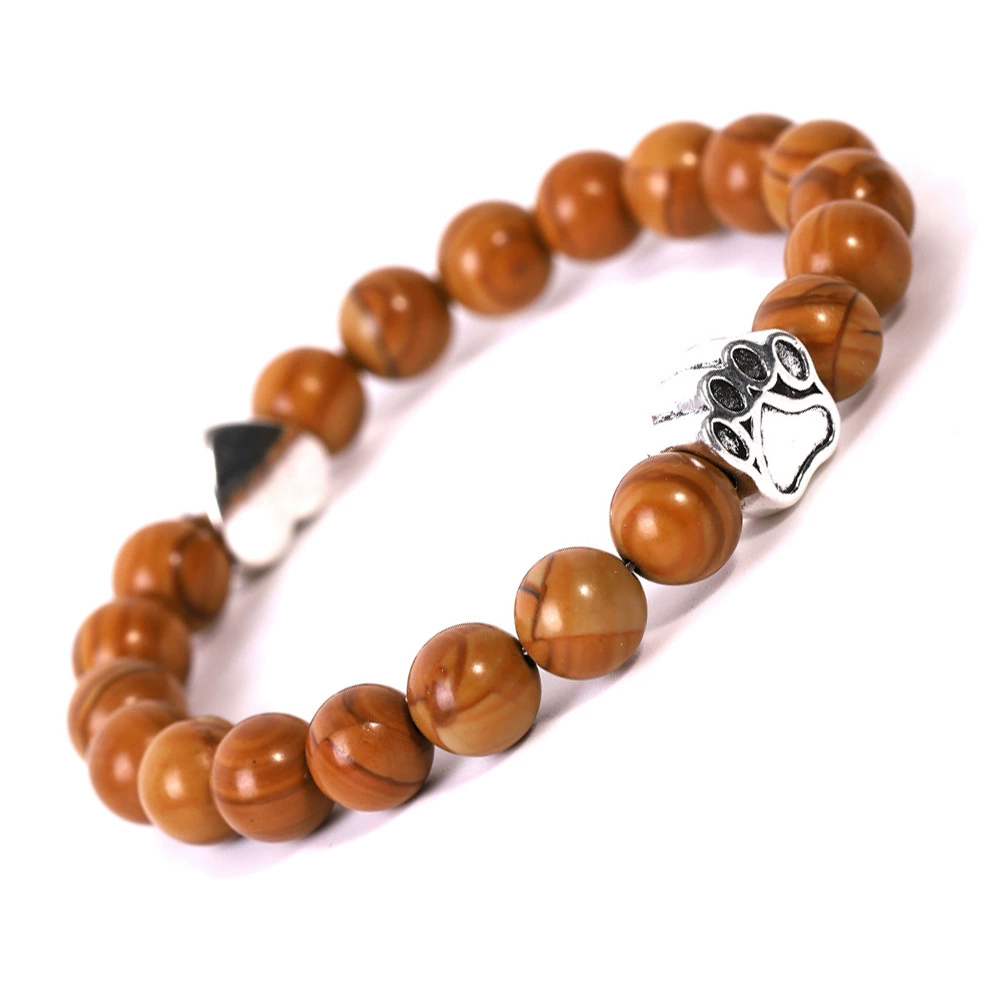Accessory for leisure for beloved, agate bracelet heart-shaped, European style, India