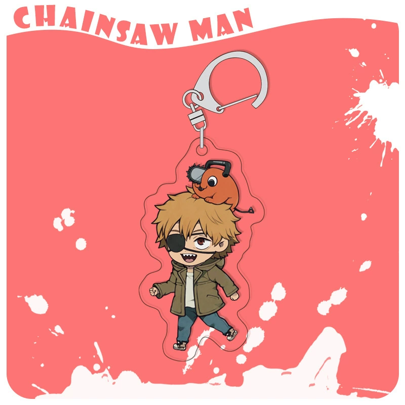 Chainsaw, acrylic keychain, double-sided pendant, 4mm