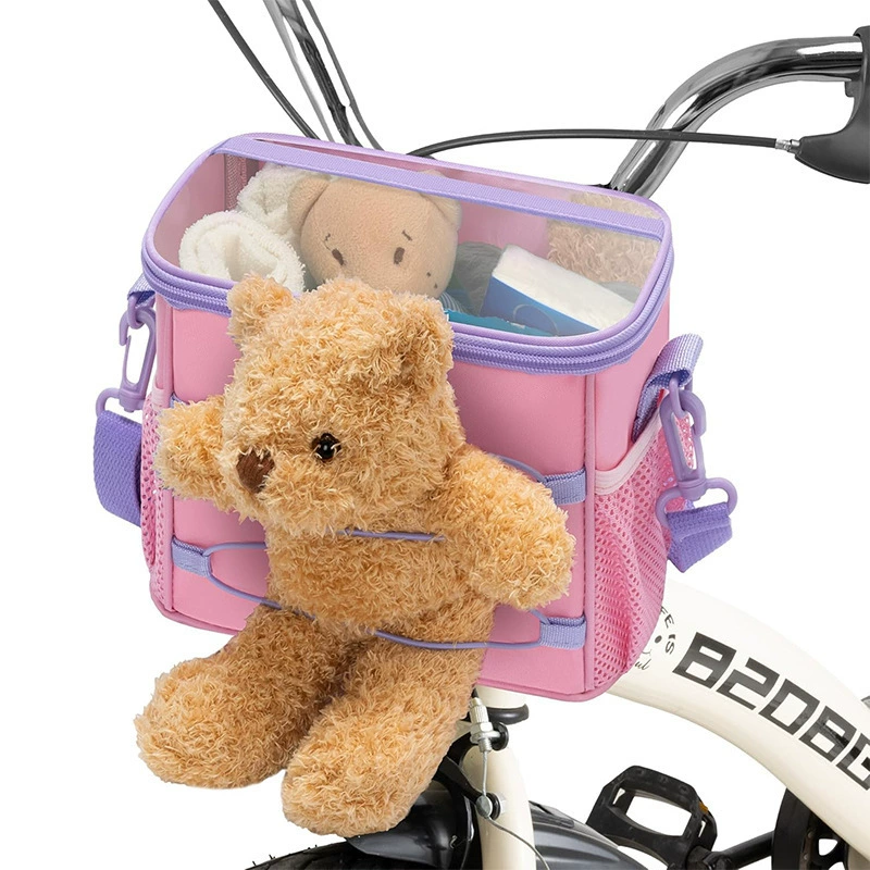 Новая детская велосипедная сумка большой вместимости, многофункциональная детская передняя сумка для езды на велосипеде на открытом воздухе, подвесная сумка для хранения