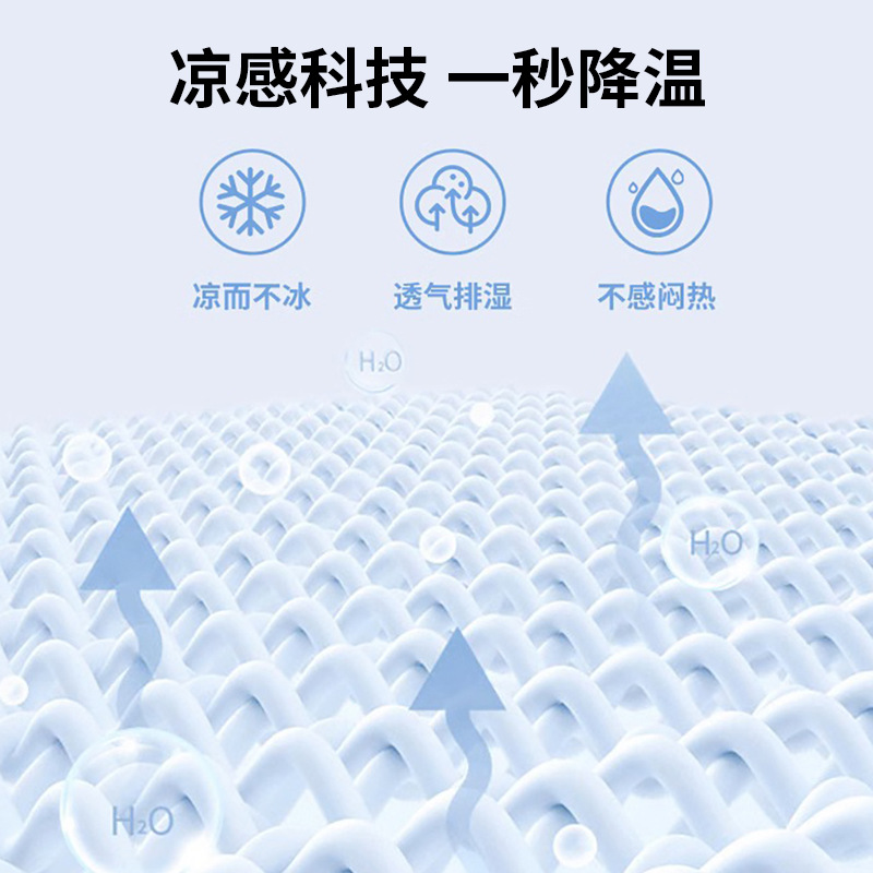 2025 nueva ropa de cama de una sola pieza 2025 nueva funda protectora de colchón de seda de hielo juego de tres piezas de funda de cama fresca de verano