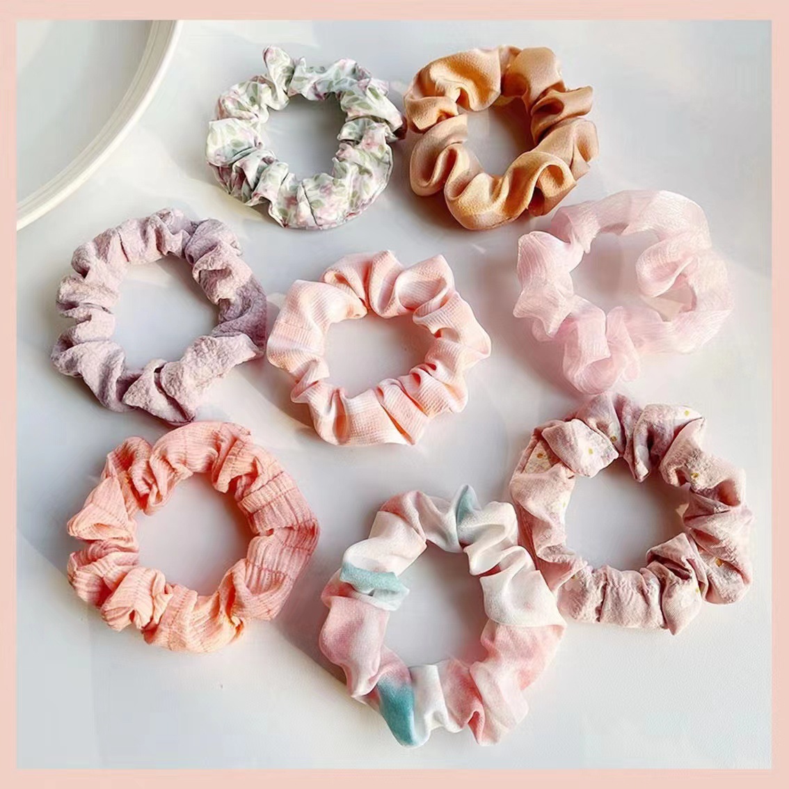 Fashion Flower Printing Hair Ring Rubber Band Cute Hair Rope display picture 4