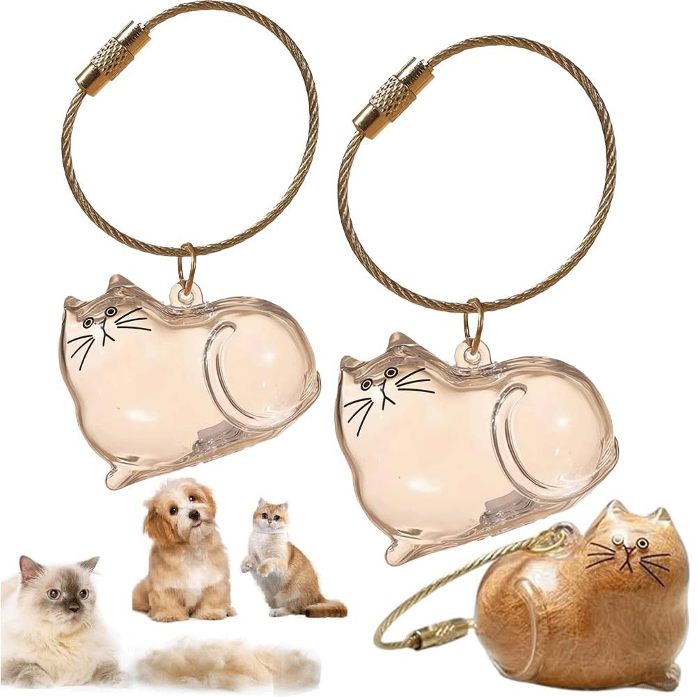 Caja de Almacenamiento Transparente para Pelo de Gato, Popular Transfronterizo, Cápsula para Guardar Pelo de Gato, Bolsa Conmemorativa, Llavero, Colgante para el Cuidado del Gato
