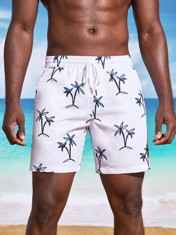 Spring and summer 2022 casual beach essential artifact shorts European and American cross-border reducing men's sports printed pants