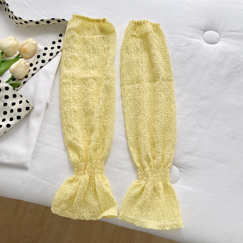 Ice Silk oversleeve verano de las Mujeres Nuevo todo partido campana manga brazo protección hielo manga suelta brazo protección transpirable guantes de protección solar