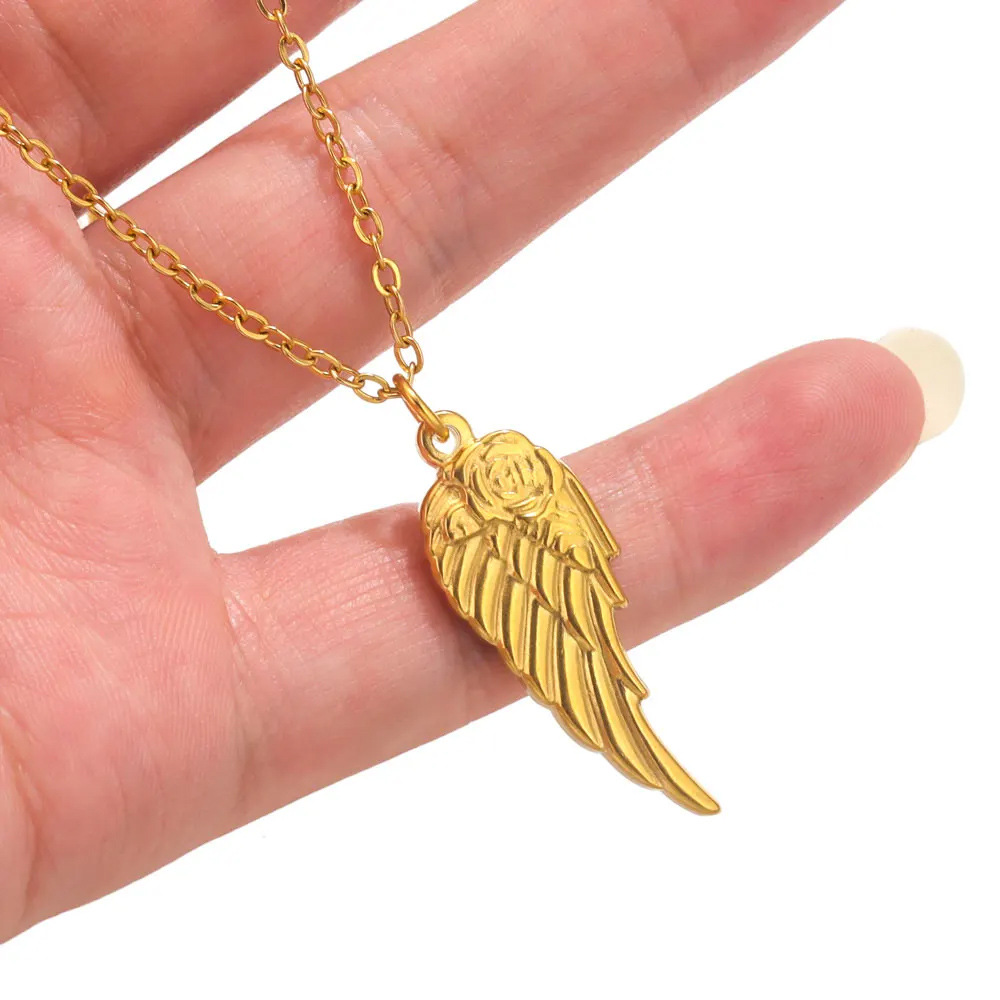 5 Pcs/package Simple Style Wings Flower Shell Stainless Steel Plating Pendant Jewelry Accessories display picture 5