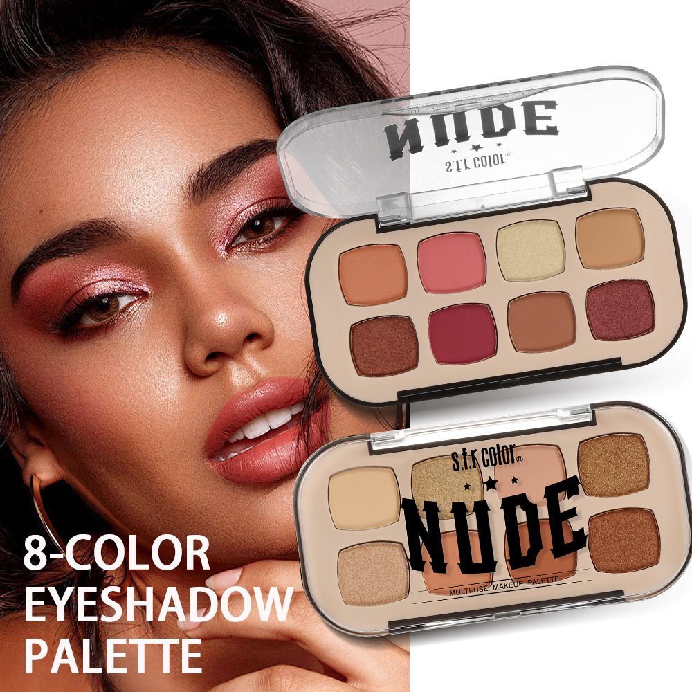 Fábrica de color s.f.r. transfronteriza especializada en perlas mate de alta saturación barata de 8 colores de sombra de ojos maquillaje al por mayor