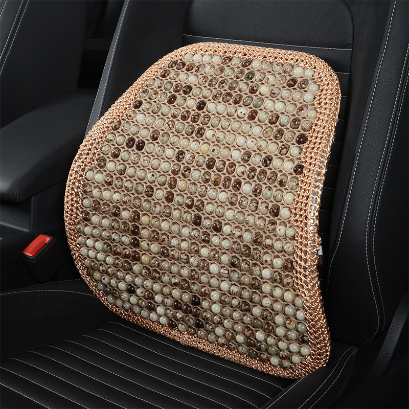 Car waist support summer hand-woven ice silk waist support car backrest waist pillow office chair waist protection sedentary waist cushion pillow