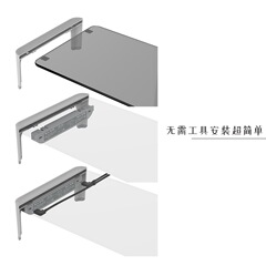 Best-selling model with USB fast charging port, tempered glass desktop organizer keyboard storage stand, computer lift platform base