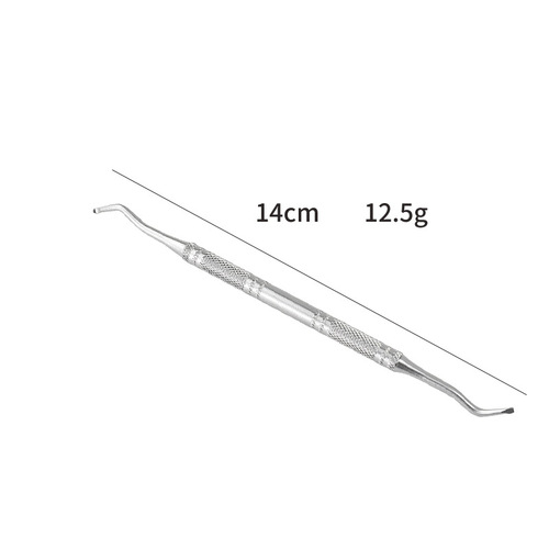 Stainless steel single-head ball nail picker, double-head nail file, manicure tool, nail groove cleaning tool