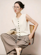 针织衫圆领开衫羊毛马甲130斤内濮院1774534325992