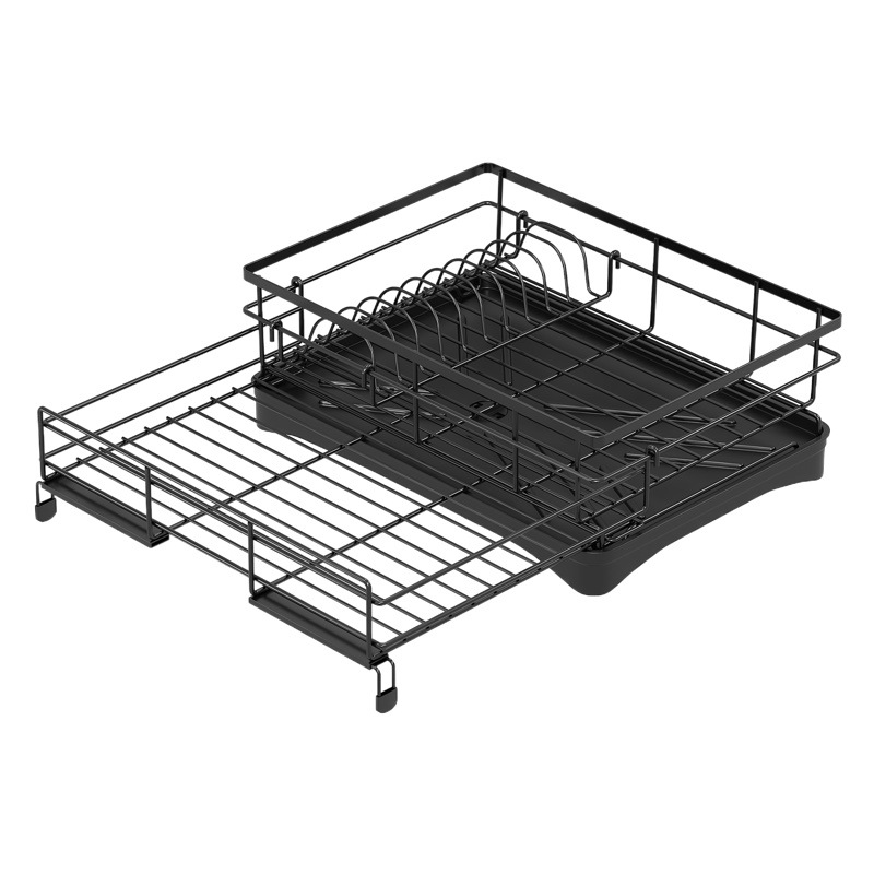 Cocina escurrir plato rack hogar vajilla taza de almacenamiento rack Mesa multifunción retráctil vajilla rack de almacenamiento