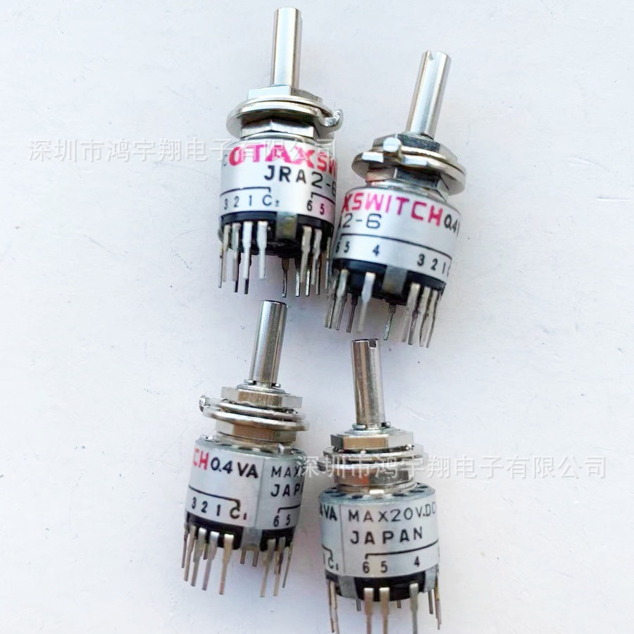 JRA2-6-32旋转档位开关 日本欧可达 OTAXSWITCH  14脚6档开关