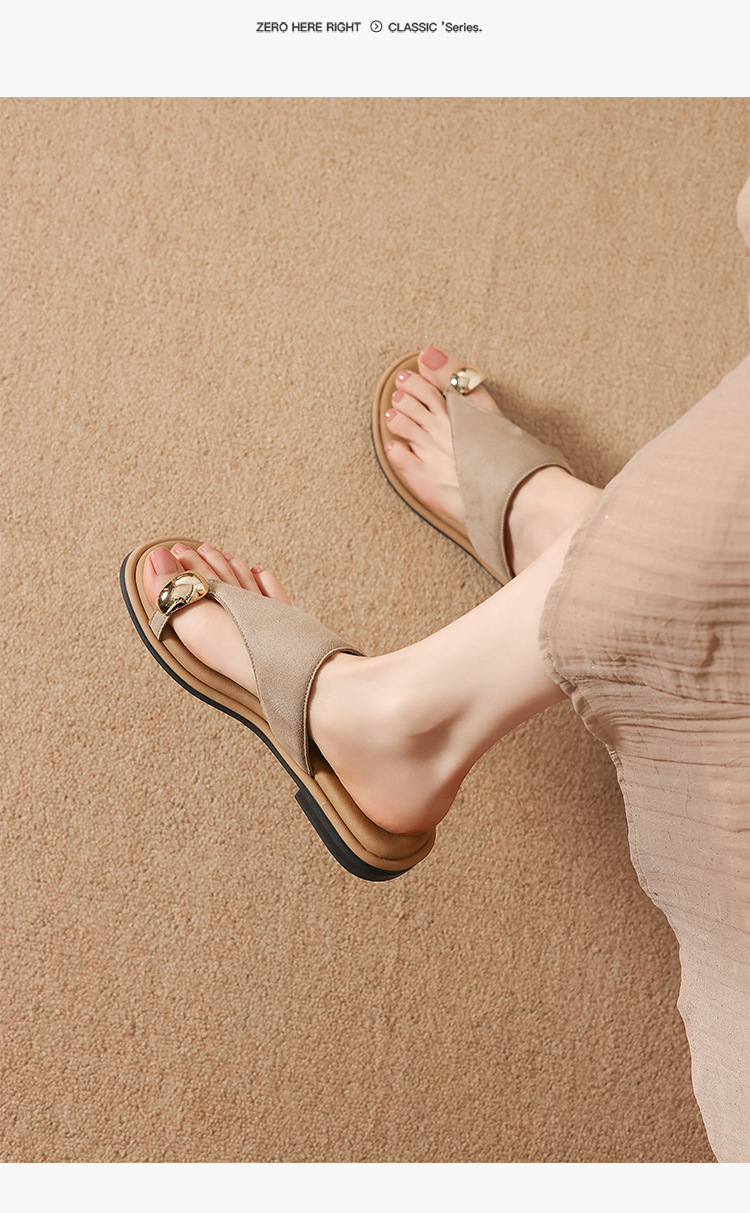 Dép sandal xỏ ngón nữ đế bệt họa tiết da báo — Q82 Hạnh chi tiết 8
