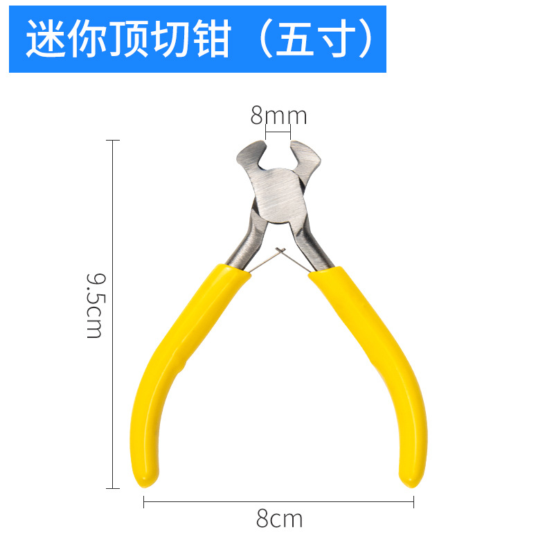 Mini Alicates puntiagudos multifuncionales de 5 pulgadas vise alicates de alambre hechos a mano DIY oblicuo Pelacables eléctricos