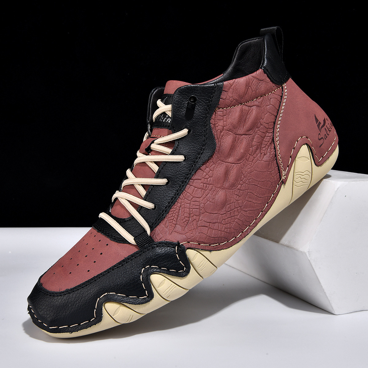 Wow, neue mittelhohe Octopus-Martin-Stiefel für Herren mit weiter Passform, geeignet für Frühling und Herbst, Outdoor-Reisen_voghion.com