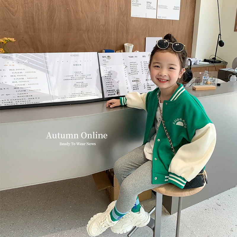 Children's baseball demi-season uniform for leisure, jacket for men and women, Korean style